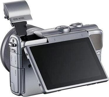 Canon EOS M100 grau mit Objektiv EF-M 15-45mm 3.5-6.3 IS STM und EF-M 55-200mm 4.5-6.3 IS STM