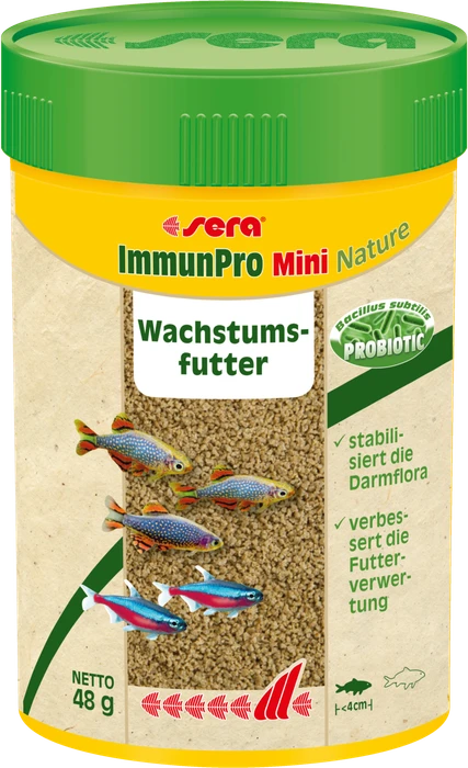 sera ImmunPro Nature / ImmunPro Mini Nature, probiotisches Wachstumsfutter für Zierfische