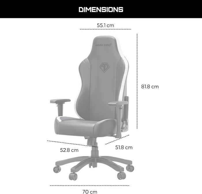 Anda Seat Luna RGB Premium Gamingstuhl, schwarz