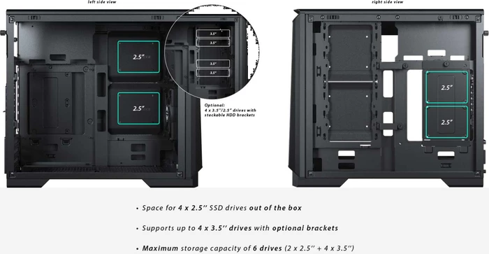 Phanteks Eclipse P200A Performance Edition, Mini-ITX