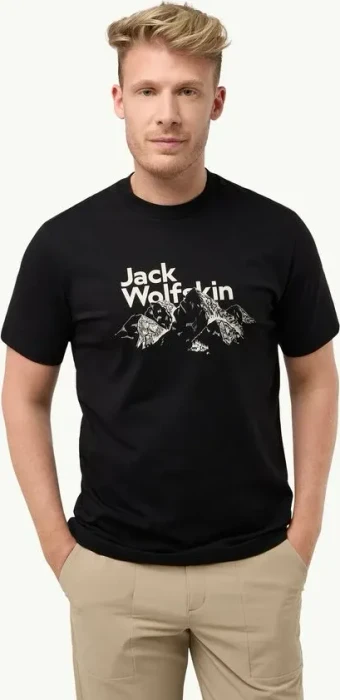 Jack Wolfskin Bergblick T-Shirt kurzarm schwarz (Herren)