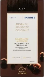 Korres Argan Oil Permanent Hair Colorant Haarfarbe 4.77 schokobraun