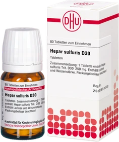 DHU Hepar Sulfuris D30 Tabletten, 80 Stück
