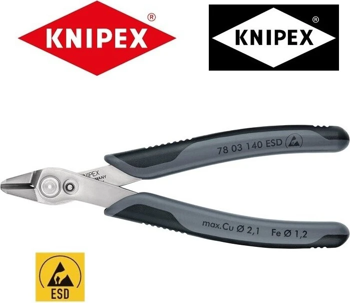 Knipex Electronic Super Knips Elektronik-Seitenschneider, 14cm