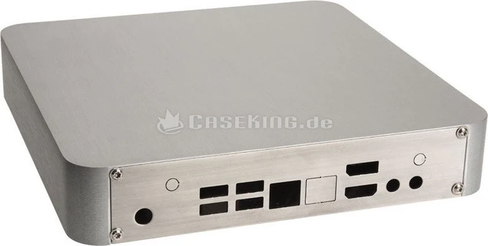 Impactics DMono 1 silber, für Gigabyte GA-H110TN und GA-Q170TN, Schalter vorn