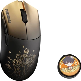 WLMouse x FEIRENZAI Beast G Max 8K Wireless Gaming Mouse, Motiv schwarz/gold, USB (BG-L-FRZ-ZGM-BLACK)