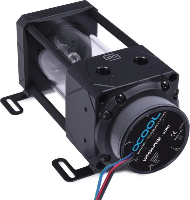 Alphacool Eisbecher Aurora D5 150mm Acetal/Glas inkl. Pumpe VPP655