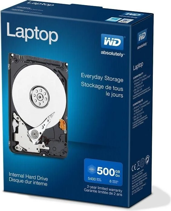 Western Digital WD Laptop Everyday 500GB, 512e / 2.5" / SATA 3Gb/s, retail