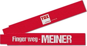 TOX "Finger weg - MEINER" Gliedermaßstab 2m rot