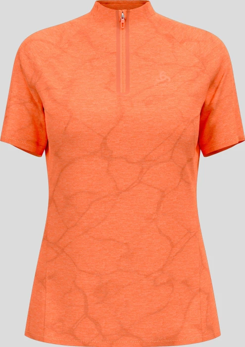 Odlo Ascent Chill-Tec Poloshirt kurzarm living coral melange (Damen)