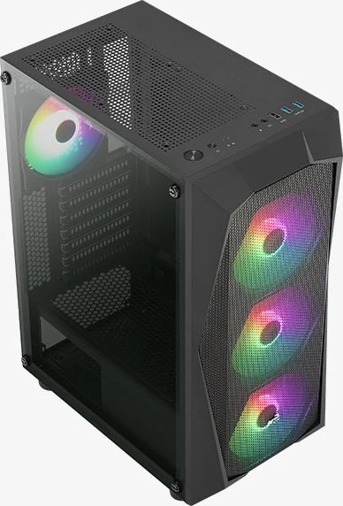 AeroCool Falcon, Lüfter LED Fixed RGB, Acrylfenster