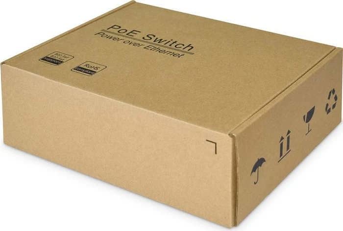 Digitus Professional Industrial Railmount Gigabit Switch, 8x RJ-45, 2x SFP, PoE+