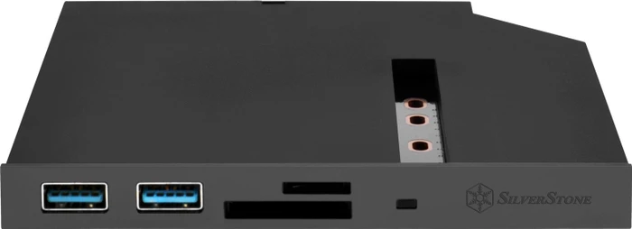 SilverStone ODD-Adapter, für 12.7mm Einschub, 2x USB-A 3.0