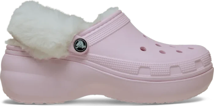Crocs Classic Platform Fuzz Lined pink milk (Damen)