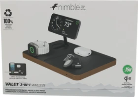 Nimble Valet 3-in-1 Wireless Charger schwarz/braun