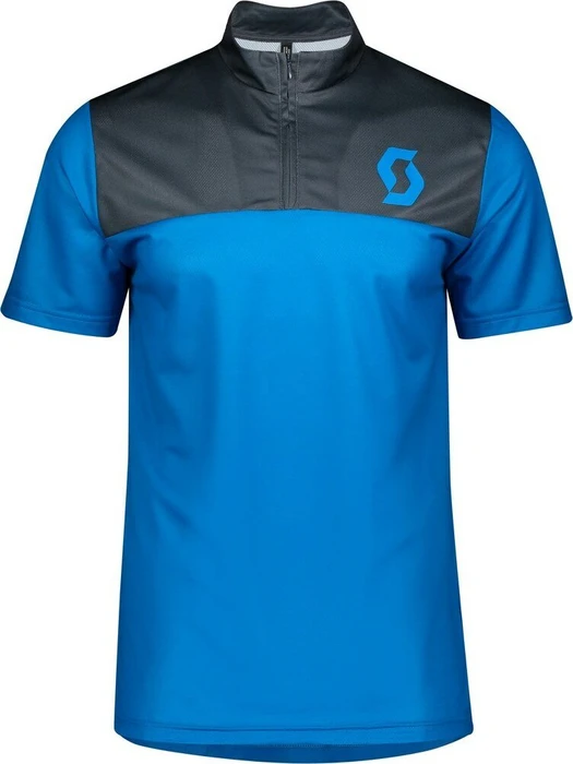 Scott Trail Flow Zip Trikot kurzarm skydive blue/nightfall blue (Herren)