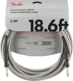 Fender Professional Series Instrument Cable White Tweed 5.5m