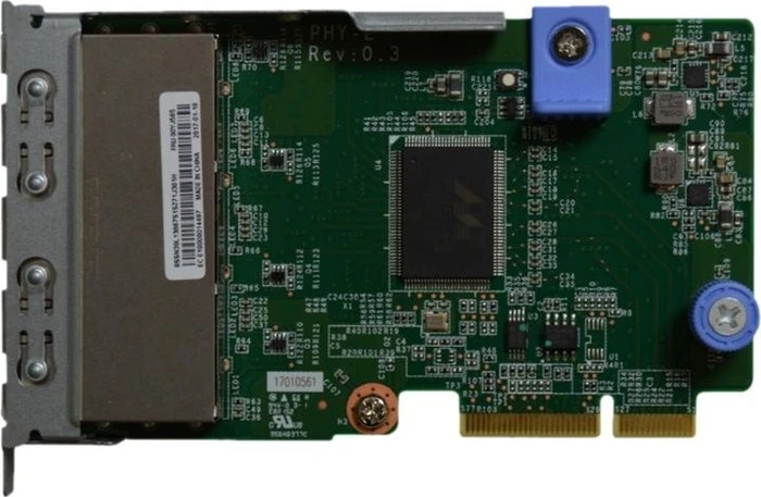 Lenovo ThinkSystem 1Gb 4-port RJ45 LOM LAN-Adapter, 4x RJ-45, PCIe 3.0 x8