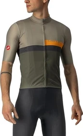 Castelli A Blocco Jersey Trikot kurzarm bark green/pop orange/dark gray (Herren)