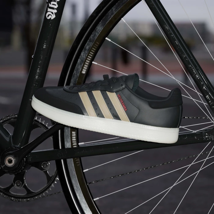 adidas Velosamba Leather core black/cyber metallic/pure ruby
