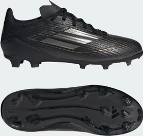 adidas F50 League FG/MG core black/iron metallic/gold metallic (Junior)