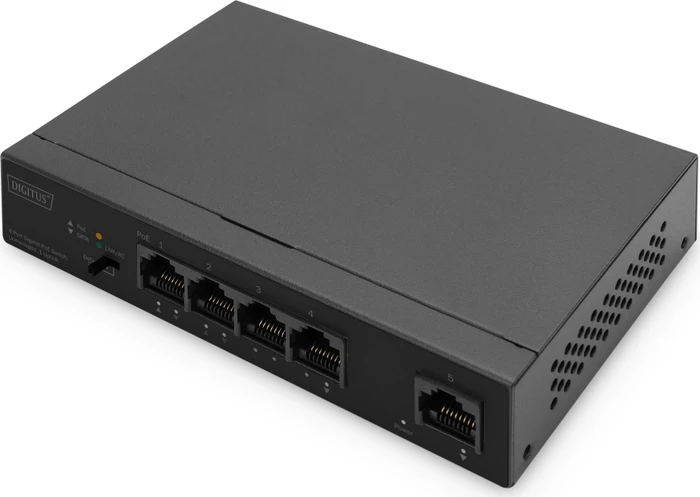Digitus DN-953 Desktop Gigabit Switch, 5x RJ-45, 60W PoE+