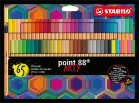 STABILO point 88 ARTY with 6 Neon sortiert, 65er-Set, Etui