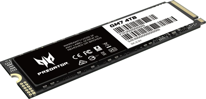 Acer Predator GM7 SSD 4TB, M.2 2280 / M-Key / PCIe 4.0 x4