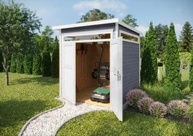 Weka 265 205x115cm Gerätehaus grau