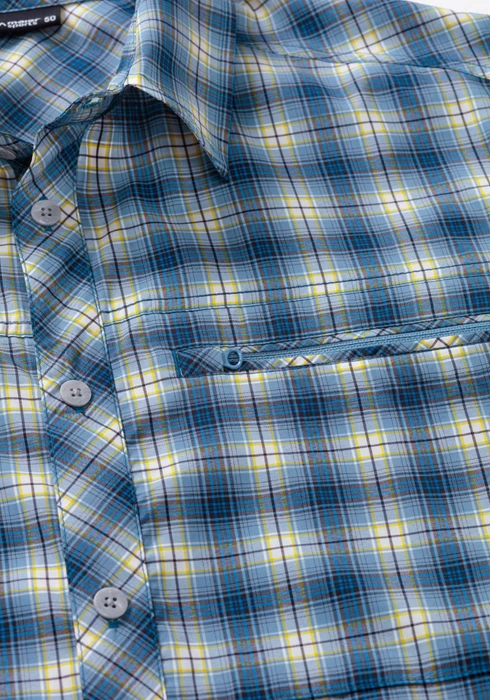 Maier Sports Kasen Hemd kurzarm blue check (Herren)
