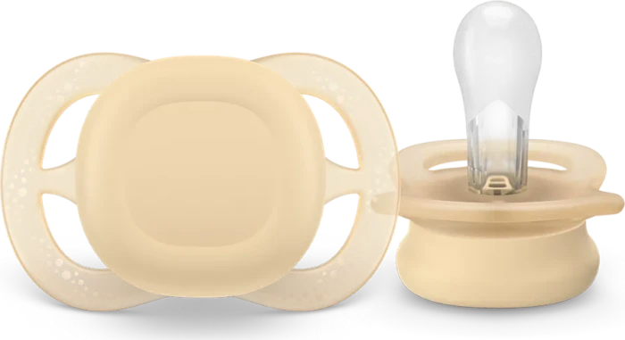 Philips Avent SCF075/11 ultra start Beruhigungsschnuller, 0-2M, Silikon, orange/violett, 2 Stück