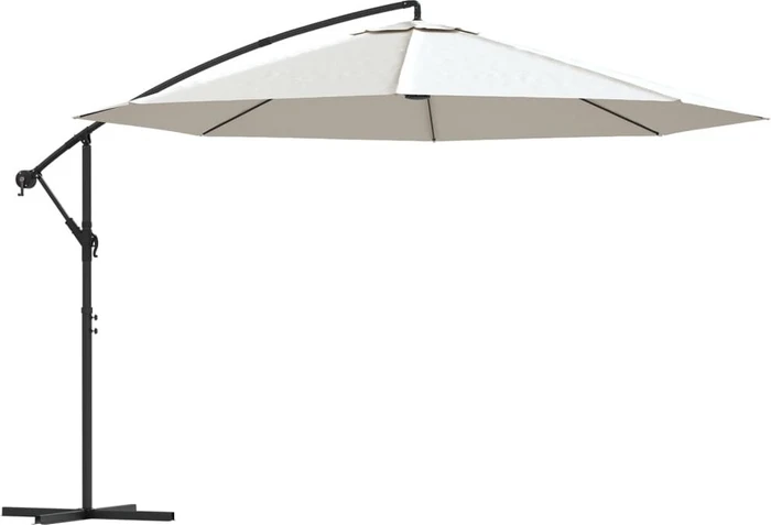 vidaXL Ampelschirm 350cm sandweiß
