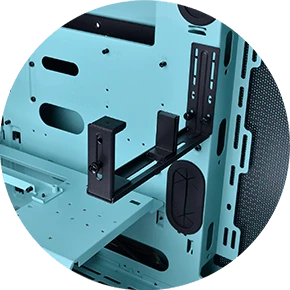 Thermaltake Core P6 TG Turquoise, Glasfenster