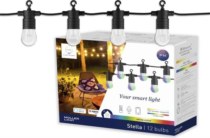 Müller Licht tint Stella white+color Lichterkette LED 12x warmweiß-tageslichtweiß RGB