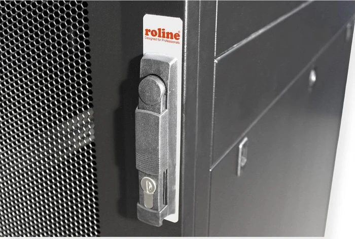 Roline / Secomp Pro Serie 19" Serverschrank 42HE, montiert, Gitternetztür, IP20, RAL 9005, 1200mm tief