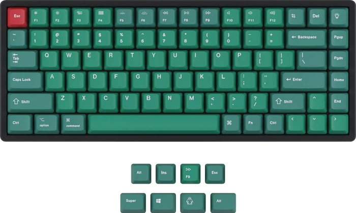Keychron Q1/Q2/K2 OEM Dye-Sub Keycap-Set Forest, Kunststoff (PBT), Forest, grün, 97 Tasten (83+14), ANSI-US