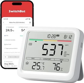 SwitchBot Meter Pro CO2 Luftqualitätsmonitor Temperaturstation, digital