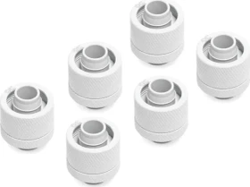 Alphacool Eiszapfen Schlauchanschluss G1/4" auf 16/10mm Anschraubtülle, weiß, 6er-Pack