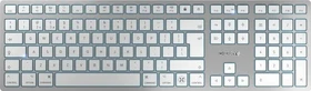 Cherry KW 9100 Slim for Mac, silber/weiß, USB/Bluetooth, FR (JK-9110FR-1)