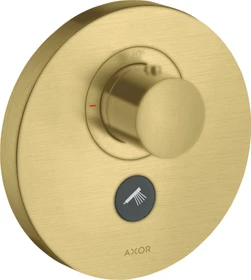 Hansgrohe Axor ShowerSelect rund Thermostat HighFlow mit 2 Ventilen brushed brass