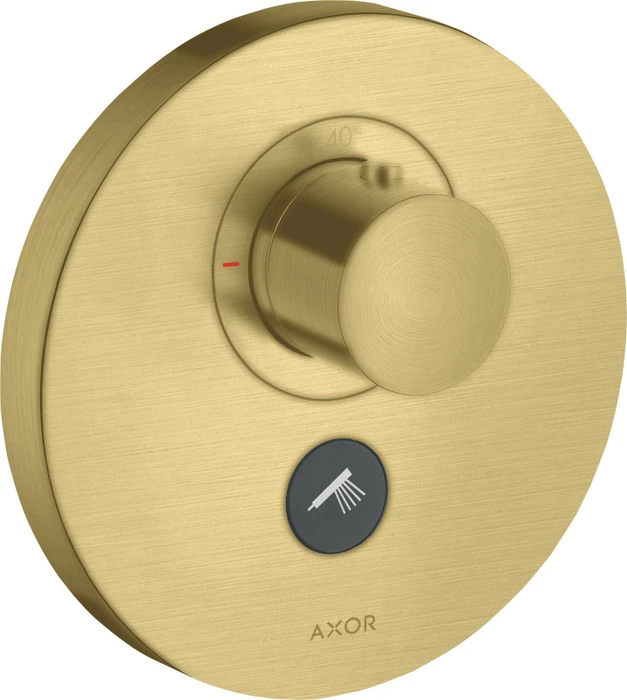 Hansgrohe Axor ShowerSelect rund Thermostat HighFlow mit 2 Ventilen brushed brass