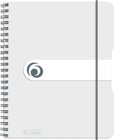 Herlitz Spiralblock to go, A5, kariert, Kunststoff-Cover, transparent, 80 Blatt