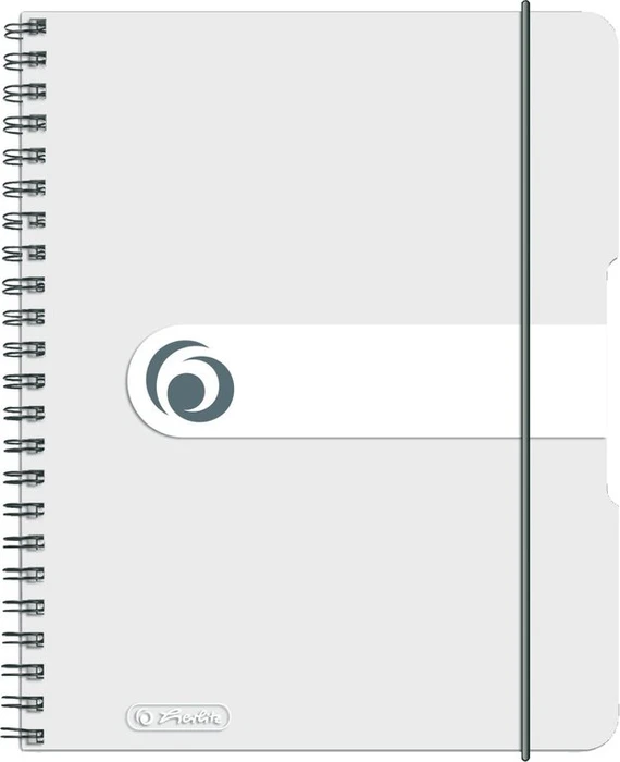 Herlitz Spiralblock to go, A5, kariert, Kunststoff-Cover, transparent, 80 Blatt