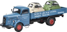 Schuco Mercedes-Benz L6600 Pritsche mit 2x BMW Isetta Isetta Auslieferung