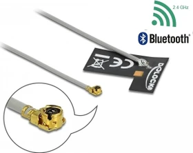 DeLOCK WLAN 802.11 b/g/n, Klebemontage Antenne, 2.4GHz, 2dBi, MHF, omnidirektional