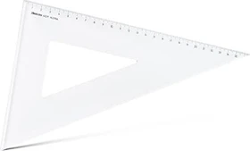 Aristo Zeichendreieck 60° 26.9cm, mit Facette, transparent