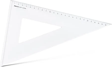 Aristo Zeichendreieck 60° 26.9cm, mit Facette, transparent