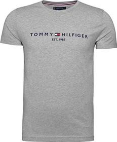 Tommy Hilfiger Logo T-Shirt kurzarm cloud heather (Herren)