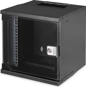 Digitus Professional SoHo Pro Line 10" Wandgehäuse 6HE, unmontiert, Sicherheitsglastür, IP20, RAL 9005, 300mm tief