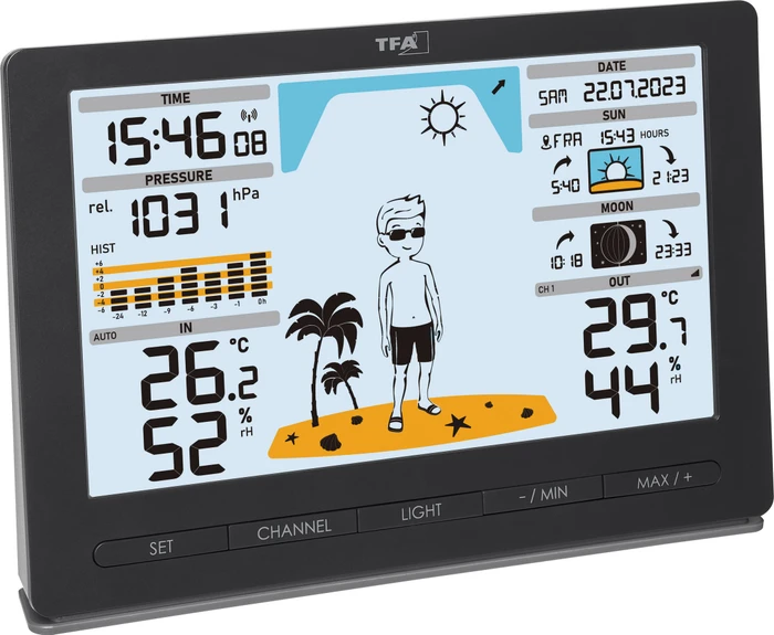 TFA Dostmann Meteo Jack Funkwetterstation schwarz, digital